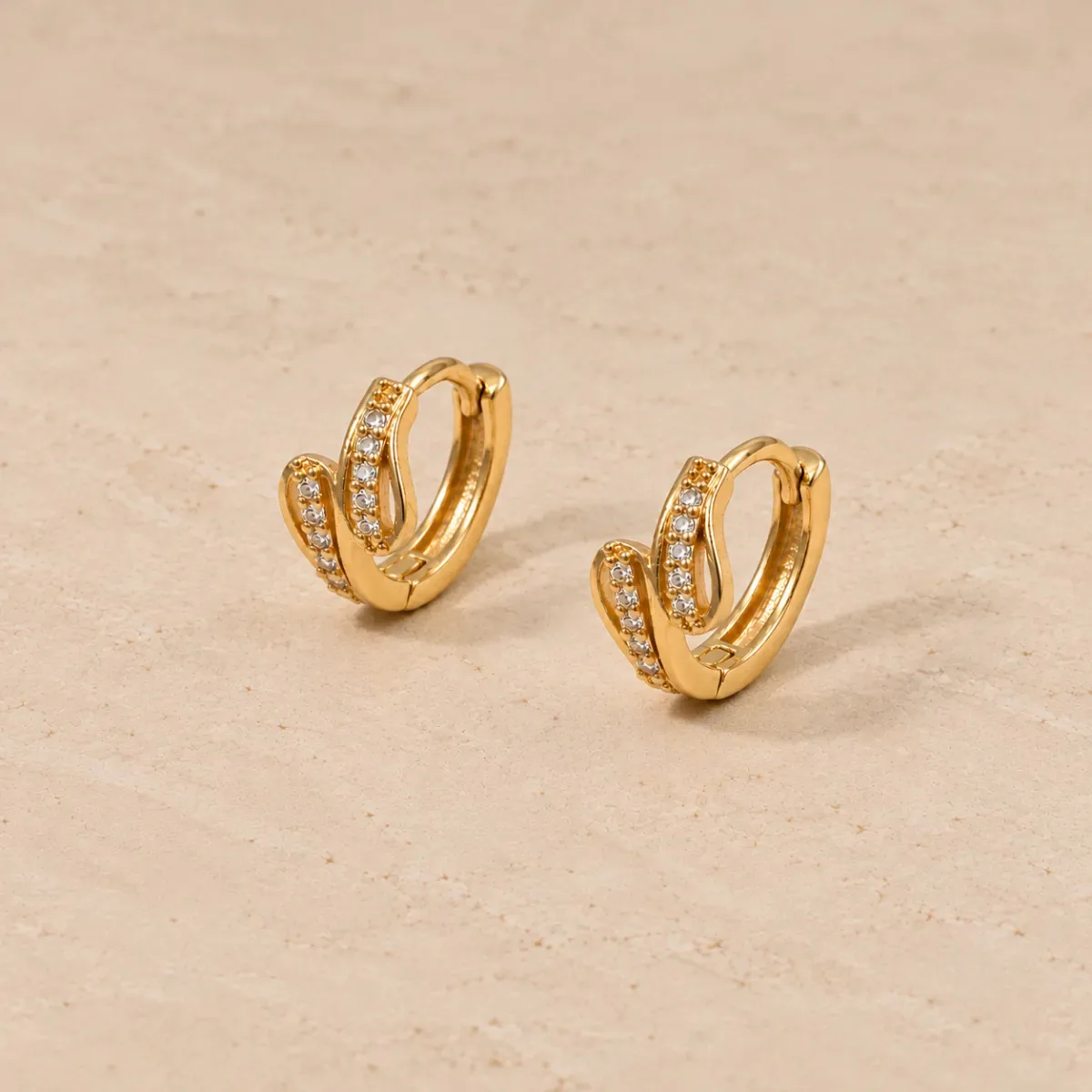 Brinco Argola Zircônia Cristal