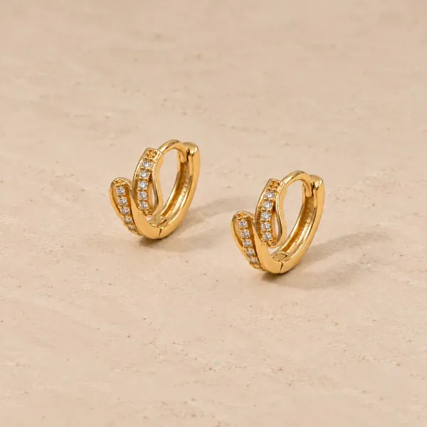 Brinco Argola Zircônia Cristal